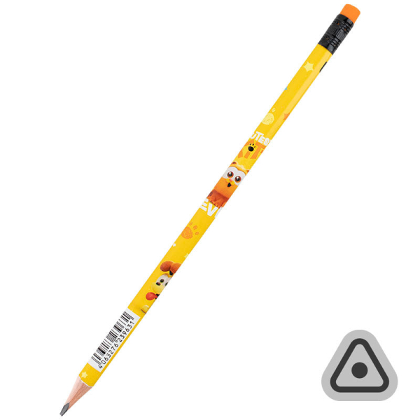 Олівець графітний тригранний з гумкою Kite Garfield GF25-046 - фото 1