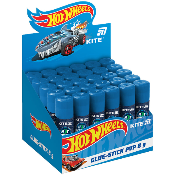 Клей-олівець з індикатором PVP Kite Hot Wheels HW25-130, 8 г - фото 1
