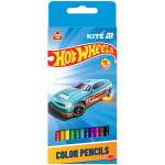 Олівці кольорові тригранні Kite Hot Wheels HW25-053, 12 кольорів Олівці кольорові тригранні Kite Hot Wheels HW25-053, 12 кольорів