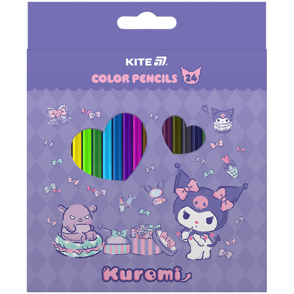 Олівці кольорові Kite Kuromi HK25-055, 24 кольори - фото 1