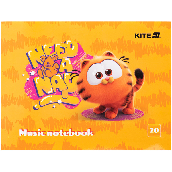 Зошит для нот Kite Garfield GF25-405, А5, 20 аркушів - фото 1