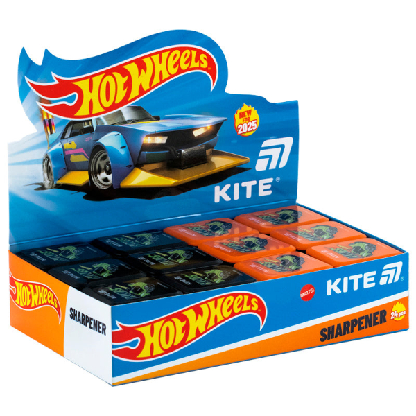 Точилка з контейнером прямокутна Kite Hot Wheels HW25-116 - фото 1