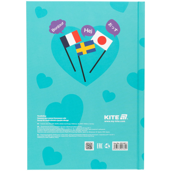 Словник для запису іноземних слів Kite Girl K25-407-1, 60 аркушів - фото 3