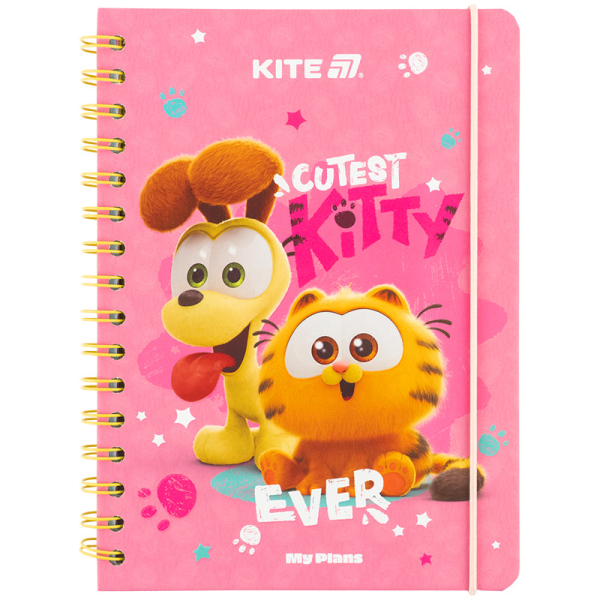 Щоденник на спіралі Kite Garfield GF25-438, тверда обкладинка - фото 1