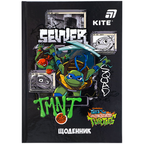 Щоденник шкільний Kite Ninja Turtles NT25-262, тверда обкладинка - фото 1