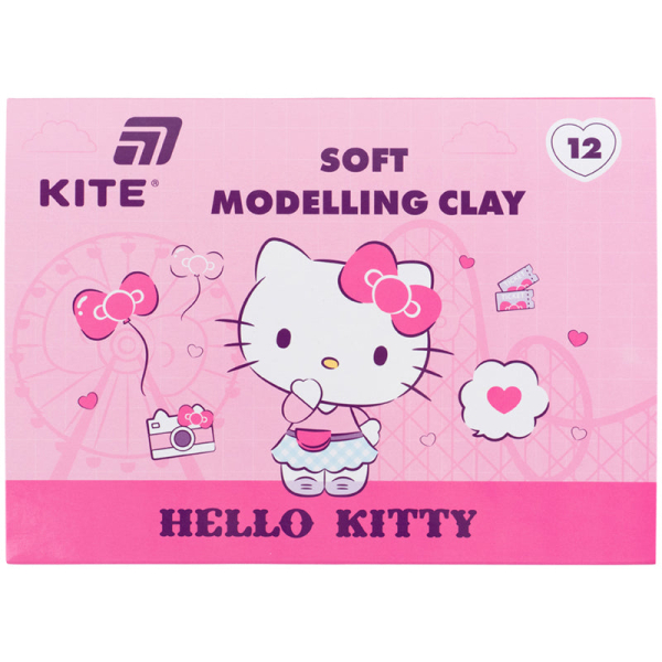 Пластилін восковий Kite Hello Kitty HK25-1086, 12 кольорів, 240 г - фото 1