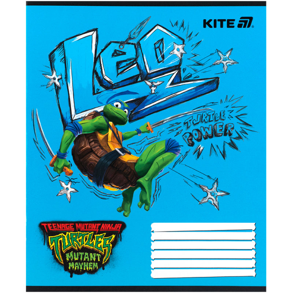 Зошит шкільний Kite Ninja Turtles NT25-235, 12 аркушів, коса лінія - фото 4