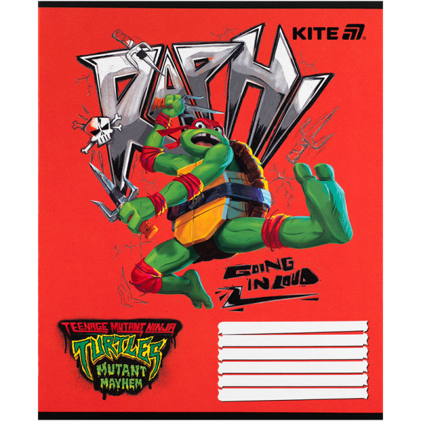 Зошит шкільний Kite Ninja Turtles NT25-235, 12 аркушів, коса лінія - фото 6