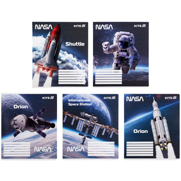 Зошит шкільний Kite NASA NS25-236, 18 аркушів, клітинка - фото 1