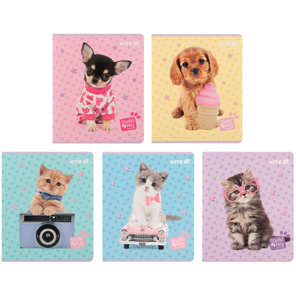 Зошит шкільний Kite Studio Pets SP25-238, 24 аркуші, клітинка - фото 1