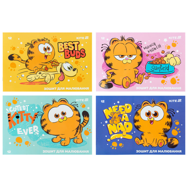 Зошит для малювання Kite Garfield GF25-241, 12 аркушів - фото 2