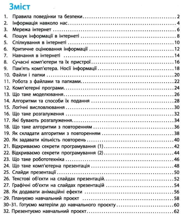 РОБОЧИЙ ЗОШИТ ІНФОРМАТИКА 4 КЛАС ДО ПІДР. КОРНІЄНКО М. НУШ РАНОК