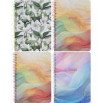 Блокнот А5 "Мандарин" 80л. тб. обл. спіраль, клітинка 60г/м2 9584/-85/-86