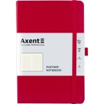 Книга записна Axent Partner 8201-03-A, A5-, 125x195 мм, 96 аркушів, клітинка, тверда обкладинка, червона