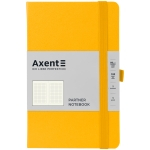 Книга записна Axent Partner 8201-08-A, A5-, 125x195 мм, 96 аркушів, клітинка, тверда обкладинка, жовта