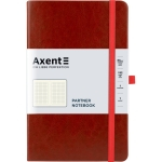 Книга записна Axent Partner Lux 8202-05-A, A5-, 125x195 мм, 96 аркушів, клітинка, тверда обкладинка, бордова