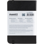 Книга записна Axent Partner 8301-01-A, A6-, 95x140 мм, 96 аркушів, клітинка, тверда обкладинка, чорна