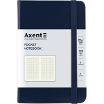 Книга записна Axent Partner 8301-02-A, A6-, 95x140 мм, 96 аркушів, клітинка, тверда обкладинка, синя