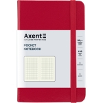 Книга записна Axent Partner 8301-03-A, A6-, 95x140 мм, 96 аркушів, клітинка, тверда обкладинка, червона