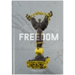 Книга записна Axent Freedom 8422-550-A, А4, 96 аркушів, клітинка, cіра