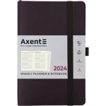 Щотижневик 2024 Axent Partner Soft Skin 8509-24-01-A, 125x195 мм, чорний