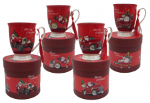 Чашка керамічна 350мл. "Д.Мороз на машині" в подар. коробці, 4в. 727