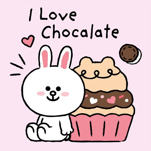 Картина за номерами SANTI Лайн Френдс Коні та шоколадний мафін 25х25см - фото 1