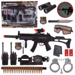 Військовий набір арт. QR899-18A (12шт) батар. зброя+асесуари, короб. 65, 5*6, *49