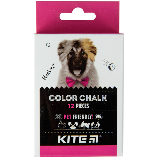 Крейда кольорова Kite Dogs K22-075, 12 шт