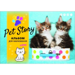 "PET STORY" АЛЬБОМ НА ПРУЖИНІ 160 Г/М2, ГЛІТЕР, 50 АРКУШІВ