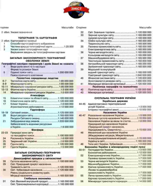 Атлас. Географічний простір Землі 11 клас