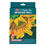 Набір акварельних олівців Santi Highly Pro 36 шт