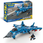 Конструктор IBLOCK арт. PL-921-389 (12шт) АРМІЯ ВИНИЩУВАЧ "СУ-27", 618дет., інструккція на укр мові, наліпки, короб. 46*28, 5*6, 4см