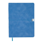 Щоденник недат. VELOUR, A5, блакитний, штуч.шкіра, 336 стор