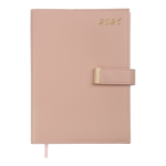 Щоденник датов. 2026 NUDE, A5, світло-рожевий, штуч.шкіра