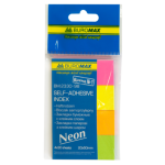 Закладки паперові з клейким шаром Buromax 50x20мм, 4х30л., Асорті, неон (BM.2330-98)
