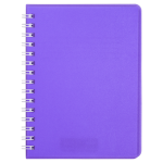 Зошит для нотаток на пружині Buromax BRIGHT, А6, 60 арк., клітинка, пластикова обкладинка, фіолетовий (BM.24654155-07)