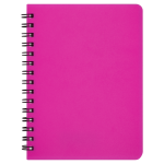 Зошит для нотаток на пружині Buromax BRIGHT, А6, 60 арк., клітинка, пластикова обкладинка, рожевий (BM.24654155-10)
