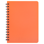 Зошит для нотаток на пружині Buromax BRIGHT, А6, 60 арк., клітинка, пластикова обкладинка, помаранчевий (BM.24654155-11)