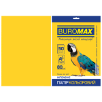 Папір кольоровий Buromax INTENSIVE, жовтий, 50 арк., А4, 80 г/м² (BM.2721350-08)
