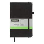  Книга записна ETALON 125*195, 96 арк., чистый блок, обкл. штучна шкіра, чорний BM.291060-01