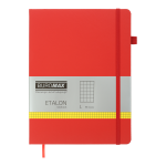 Книга записна ETALON 190*250, 96 арк., клітинка, обкл. штучна шкіра, червоний BM.292160-05