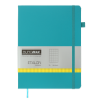 Книга записна ETALON 190*250, 96 арк., клітинка, обкл. штучна шкіра, бірюзовий BM.292160-06