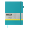 Книга записна ETALON 190*250, 96 арк., клітинка, обкл. штучна шкіра, бірюзовий BM.292160-06 - фото 1