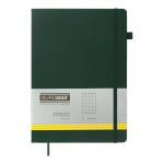 Записна книга PRIMO 190*250, 96 арк., клітинка, штучна шкіра, зелений BM.292161-04