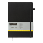 Книга записна ETALON 210*295, 96л., клітинка, обкладинка, штучна шкіра, чорний BM.294160-01