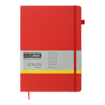Книга записна ETALON 210*295, 96л., клітинка, обкладинка, штучна шкіра, червоний BM.294160-05