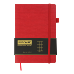 Блокнот діловий "COLOR TUNES", А5, 96 арк., клітинка, червоний, шт.шкіра BM.295100-05