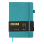 Блокнот діловий "COLOR TUNES" А5, 96 арк., клітинка, бірюзовий, шт. шкіра BM.295100-06