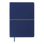 Блокнот діловий "UNIQUE" А5, 96 арк., клітинка, синій з жовтим, шт.шкіра BM.295107-02